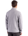 Cutter & Buck Drift Epic Versatility Recycled Textured Knit Mens Quarter Zip CONCRETE Back Thumbnail Image