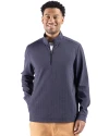 Cutter & Buck Drift Epic Versatility Recycled Textured Knit Mens Quarter Zip Navy Blue Front Thumbnail Image