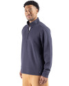 Cutter & Buck Drift Epic Versatility Recycled Textured Knit Mens Quarter Zip Navy Blue Side Thumbnail Image