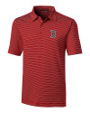 Boston Red Sox Cutter & Buck Forge Pencil Stripe Stretch Mens Polo Cardinal Red Mannequin Thumbnail Image