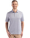 Northwestern Wildcats- Cutter & Buck Pike Recycled Diamond Dot Print Mens Polo Black Front Thumbnail Image