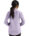 Northwestern Wildcats- Cutter & Buck Skyline Recycled Gingham Womens Long Sleeve Spread Collar Dress Shirt College Purple/White Back Thumbnail Image