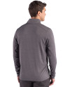 Northwestern Wildcats- Cutter & Buck Forge Recycled Four-Way Stretch Mens Quarter Zip Pullover Dark Black Heather Back Thumbnail Image