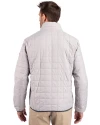Northwestern Wildcats- Cutter & Buck Rainier Recycled Insulated Puffer Mens Full Zip Jacket Polished Medium Gray Back Thumbnail Image
