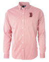 Boston Red Sox Cutter & Buck Versatech Pinstripe Stretch Mens Big and Tall Dress Shirt Red Mannequin Thumbnail Image