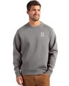Northwestern Wildcats- Cutter & Buck Roam Recycled Buttery-Soft Knit Mens Crew Neck Pullover Elemental Grey Front Thumbnail Image