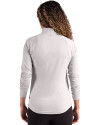 Northwestern Wildcats- Cutter & Buck Coastline Recycled Double Peached Womens Quarter Zip Pullover CONCRETE Back Thumbnail Image