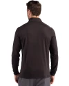 Northwestern Wildcats- Cutter & Buck Coastline Recycled Double Peached Mens Quarter Zip Pullover Black Back Thumbnail Image
