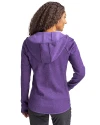 Northwestern Wildcats- Cutter & Buck Mainsail Sweater-Knit Womens Full Zip Hooded Jacket College Purple Heather Back Thumbnail Image