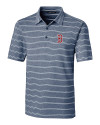 Boston Red Sox Cutter & Buck Forge Epic Confidence Recycled Heathered Stripe Stretch Mens Polo Indigo Mannequin Thumbnail Image