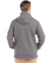 Northwestern Wildcats- Cutter & Buck Roam Recycled Buttery-Soft Knit Mens Full Zip Hooded Jacket Elemental Grey Back Thumbnail Image
