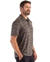 Northwestern Wildcats- Cutter & Buck Coastline Recycled Double Peached Camo Print Mens Polo Elemental Grey Side Thumbnail Image