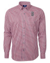 Boston Red Sox Cutter & Buck Versatech Multi Check Stretch Mens Big and Tall Long Sleeve Dress Shirt Red Mannequin Thumbnail Image