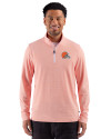 Cleveland Browns Cutter & Buck Adapt Recycled Soft Knit Stripe Mens Quarter Zip Pullover  College Orange Heather/White Front Thumbnail Image