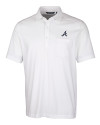 Atlanta Braves Cutter & Buck Advantage Tri-Blend Jersey Mens Big and Tall Pocket Polo White Mannequin Thumbnail Image