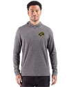 Los Angeles Rams Rivalries Cutter & Buck Adapt Recycled Soft Knit Stripe Mens Hooded Pullover Black Heather Front Thumbnail Image
