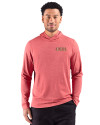 San Francisco 49ers Rivalries Cutter & Buck Adapt Recycled Soft Knit Stripe Mens Hooded Pullover Cardinal Red Heather Front Thumbnail Image