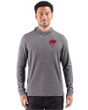 Buffalo Bills Historic Cutter & Buck Adapt Recycled Soft Knit Stripe Mens Hooded Pullover Black Heather Front Thumbnail Image