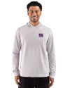 View image 7: New York Giants Cutter & Buck Adapt Recycled Soft Knit Stripe Mens Hooded Pullover Polished Heather/White Front