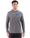 Seattle Seahawks Historic Cutter & Buck Adapt Recycled Soft Knit Stripe Mens Big & Tall Hooded Pullover Black Heather Front Thumbnail Image