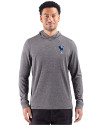Indianapolis Colts Historic Cutter & Buck Adapt Recycled Soft Knit Stripe Mens Big & Tall Hooded Pullover Black Heather Front Thumbnail Image