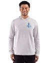 Detroit Lions Historic Cutter & Buck Adapt Recycled Soft Knit Stripe Mens Big & Tall Hooded Pullover Polished Heather/White Front Thumbnail Image