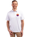 Colorado Rockies City Connect- Cutter & Buck Forge Recycled Four-Way Stretch Mens Big & Tall Polo White Front Thumbnail Image