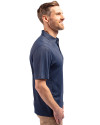 American Conference Cutter & Buck Forge Recycled Four-Way Stretch Mens Big & Tall Polo Dark Navy Blue Heather Side Thumbnail Image