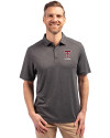 Texas Tech Red Raiders Alumni Cutter & Buck Forge Recycled Four-Way Stretch Mens Big & Tall Polo Dark Black Heather Front Thumbnail Image