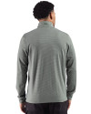 Tampa Bay Rays Cooperstown Cutter & Buck Adapt Recycled Soft Knit Stripe Mens Quarter Zip Pullover Hunter Heather Back Thumbnail Image