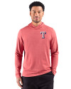 Texas Rangers Cutter & Buck Adapt Recycled Soft Knit Stripe Mens Hooded Pullover Cardinal Red Heather Front Thumbnail Image