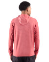 Minnesota Twins Cooperstown Cutter & Buck Adapt Recycled Soft Knit Stripe Mens Hooded Pullover Cardinal Red Heather Back Thumbnail Image