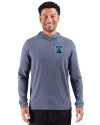 Philadelphia Phillies City Connect Cutter & Buck Adapt Recycled Soft Knit Stripe Mens Hooded Pullover Navy Blue Heather Front Thumbnail Image