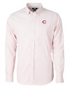 Cincinnati Reds Cutter & Buck Versatech Tattersall Stretch Mens Big and Tall Dress Shirt Red Mannequin Thumbnail Image