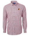 Baltimore Orioles Cutter & Buck Versatech Multi Check Stretch Mens Big and Tall Long Sleeve Dress Shirt College Orange Mannequin Thumbnail Image