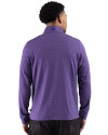 Orlando City SC Cutter & Buck Adapt Recycled Soft Knit Stripe Mens Quarter Zip Pullover College Purple Heather Back Thumbnail Image