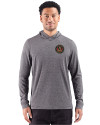 Atlanta United FC - Cutter & Buck Adapt Recycled Soft Knit Stripe Mens Hooded Pullover Black Heather Front Thumbnail Image