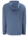 New York City FC Cutter & Buck Adapt Recycled Soft Knit Stripe Mens Hooded Pullover Navy Blue Heather Mannequin Back Thumbnail Image