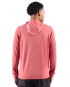 Real Salt Lake Cutter & Buck Adapt Recycled Soft Knit Stripe Mens Hooded Pullover Cardinal Red Heather Back Thumbnail Image