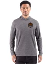 Houston Dynamo FC Cutter & Buck Adapt Recycled Soft Knit Stripe Mens Hooded Pullover Black Heather Front Thumbnail Image