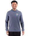 Chicago Fire FC Cutter & Buck Adapt Recycled Soft Knit Stripe Mens Hooded Pullover Navy Blue Heather Front Thumbnail Image