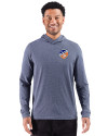 FC Cincinnati Cutter & Buck Adapt Recycled Soft Knit Stripe Mens Big & Tall Hooded Pullover Navy Blue Heather Front Thumbnail Image