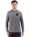 Austin FC - Cutter & Buck Adapt Recycled Soft Knit Stripe Mens Big & Tall Hooded Pullover Black Heather Front Thumbnail Image