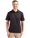Cutter & Buck Coastline Recycled Double Peached Mens Big & Tall Polo Black Front Thumbnail Image