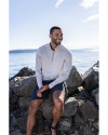 Cutter & Buck Coastline Recycled Double Peached Mens Big & Tall Quarter Zip Pullover CONCRETE Lifestyle Thumbnail Image