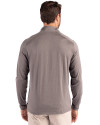 Cutter & Buck Coastline Recycled Double Peached Mens Big & Tall Quarter Zip Pullover Elemental Grey Back Thumbnail Image