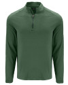 Cutter & Buck Coastline Recycled Double Peached Mens Big & Tall Quarter Zip Pullover Hunter Green Mannequin Thumbnail Image