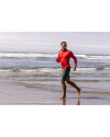 Cutter & Buck Coastline Recycled Double Peached Mens Big & Tall Quarter Zip Pullover Red Lifestyle 7 Thumbnail Image