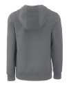 Cutter & Buck Roam Recycled Buttery-Soft Knit Mens Big & Tall Half Zip Hooded Pullover Elemental Grey Mannequin Back Thumbnail Image