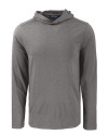 Cutter & Buck Coastline Recycled Double Peached Mens Big & Tall Hooded Pullover Elemental Grey Mannequin Thumbnail Image